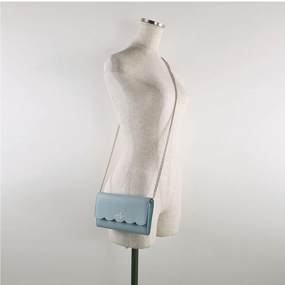 Kate Spade Light Blue Wallet with Silver Chain Strap - Picture 2 of 8